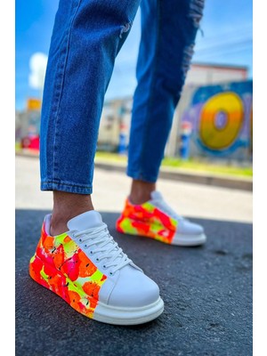 Chekich CH254 Cbt Pittura Erkek Ayakkabı 535 Neon Turuncu / Sıyah Yağmur