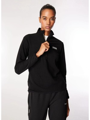 Discovery Expedition Siyah Kadın Dik Yaka Basic Polar Sweatshırt D4WL-SWT3929