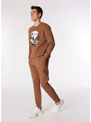 Discovery Expedition D4WM-EA3073 Açık Kahve Jogger Düz Erkek Eşofman Altı