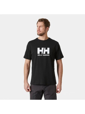 Helly Hansen Hh Logo 3.0 Erkek Siyah Yuvarlak Yaka Tişört