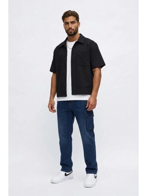 Markapia Man Erkek Regular Fit Kargo Cepli Jean Pantolon