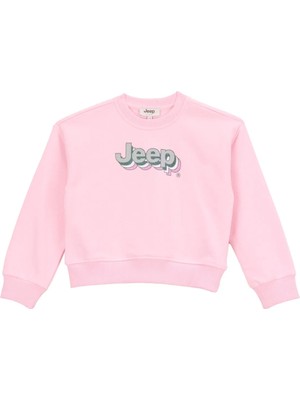 Jeep Baskılı Kız Çocuk Pembe Sweatshırt J5WG-SWT7553