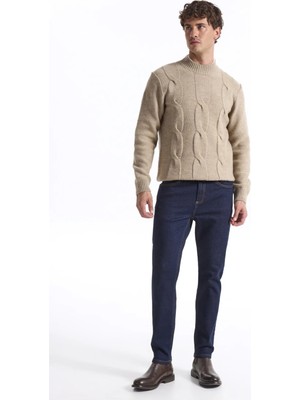 Fabrika Normal Bel Normal Paça Slim Fit Lacivert Erkek Denim Pantolon F5WM-PNT 2770