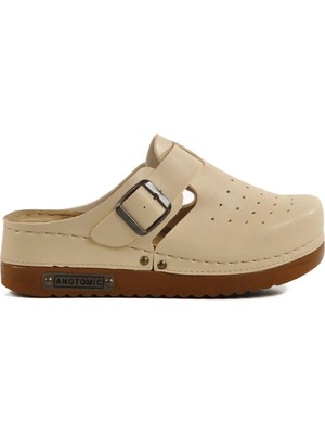 Ayakmod Bej Anatomik Unisex Sabo Terlik 07-008 G