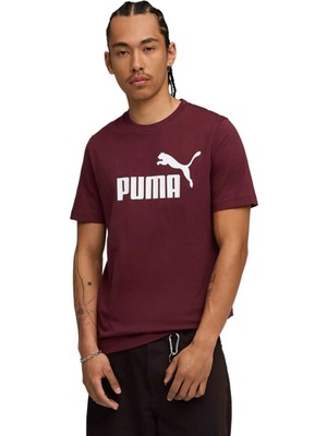 Puma Ess No. 1 Logo Tee (S) Ru Mürdüm Erkek Kısa Kol T-Shirt