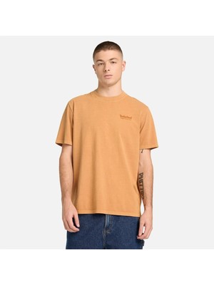 Timberland Rugged Active Gear Back Graphic Tee Erkek Bej Tshirt TB0A5MU6P471