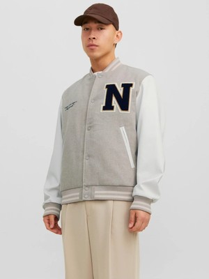 Jack & Jones Jack Jones Jorcollege Wool Blend Bomber Noos Erkek Bej Mont 12241559-06