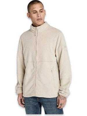 Timberland TB0A6HM3 Full Zip Polar Fleece Jacket Bej Erkek Mont