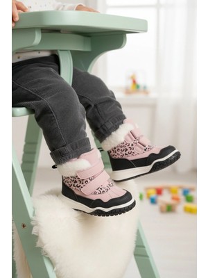 Cool Shade B Pudra Cırtlı Kürklü Kaymaz Unisex Bebek Bot