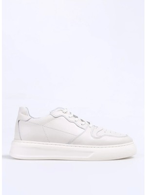 Fabrika Ekru Erkek Deri Sneaker Aelı