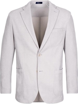 Hatemoğlu Gri Comfort Fit Mono Yaka Klasik Ceket