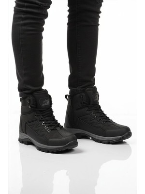Ayakmod Siyah Içi Kürklü Soğuğa Dirençli Kaymaz Taban Unisex Outdoor Bot 980 G