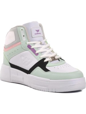 Walkway Berry Hi Beyaz-Su Yeşili Bağcıklı Unisex Hi Sneaker