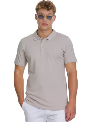 Hatemoğlu Ekru Regular Fit 100% Pamuk Polo Yaka Tişört