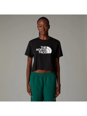 The North Face W Ss Easy Relaxed Cropped Tee Kadin Siyah Tshirt NF0A8A6HJK31