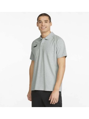 Puma Team Final Casuals Erkek Gri Klasik Yaka Polo Tişört
