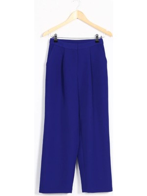 Fabrika Yüksek Bel Basic Saks Kadın Pantolon Chr-17