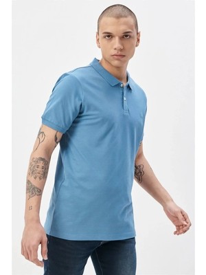Lee Erkek Mavi Polo Tişört
