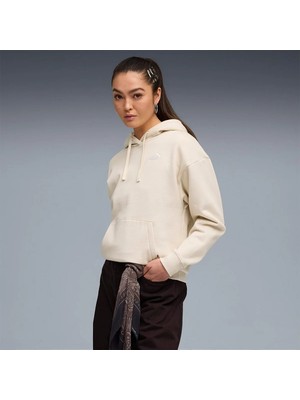 Puma Essentials Small No.1 Logo Kadın Bej Kapüşonlu Sweatshirt