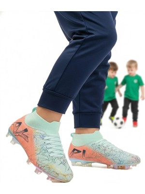 Playup Mint Somon Bilekten Çoraplı Erkek Çocuk Krampon FK-252-153 F