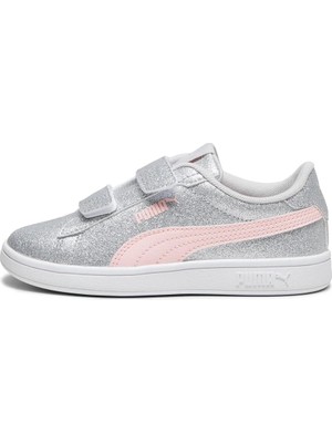 Puma Smash 3.0 Gliz Glam V Ps Çocuk Gri Sneaker