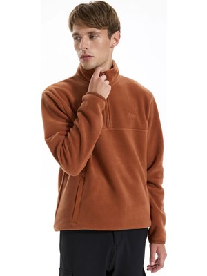 Jeep Kiremit Erkek Dik Yaka Relaxed Polar Sweatshirt C4WM-SWT4201