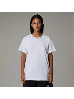 The North Face W Ss Zumu Relaxed Tee Kadin Beyaz Tshirt NF0A87DJFN41