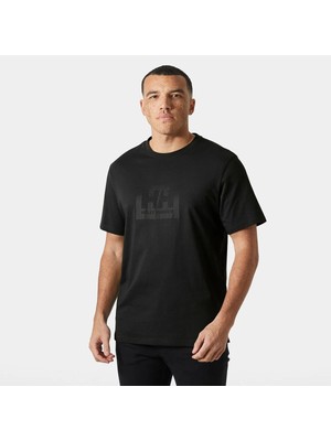 Helly Hansen Hh Box 2.0 Erkek Siyah Yuvarlak Yaka Tişört