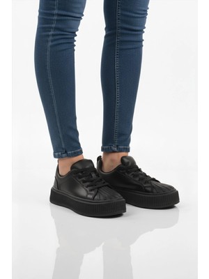 Ayakmod Siyah Bağcıklı Unisex Spor Ayakkabı Grov 410 G