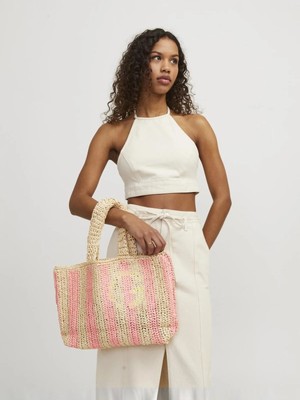 Jack & Jones Jack Jones Jxmıamı Beach Bag Kadin Bej Çanta 12251579-06
