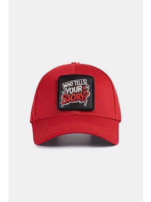 BlackBörk Six Who Tells Your Story Logolu Kırmızı Beyzbol Şapka