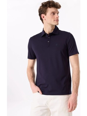 Fabrika Lacivert Erkek Basic Rayon Karışımlı Polo T-Shirt F5SM-TST 2040