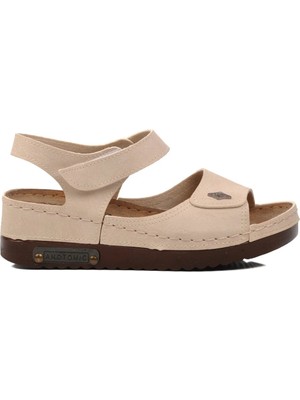 Ayakmod 07-109RR Bej Kadın Sandalet