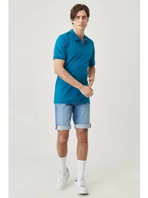 Wrangler Erkek Mavi Polo Tişört