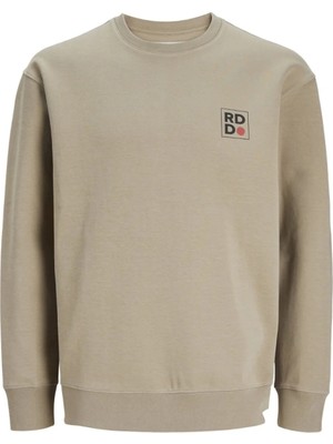 Jack & Jones Bisiklet Yaka Kahve Erkek Sweatshırt 12230356_RDDDEAN Sweat Crew Neck L