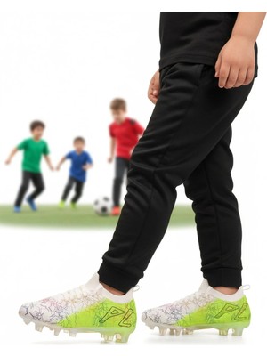 Playup Beyaz Yeşil Bilekten Çoraplı Erkek Çocuk Krampon FK-252-153 F