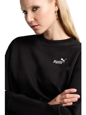 Puma Ess Small No. 1 Logo Rela Siyah Kadın Sweatshirt