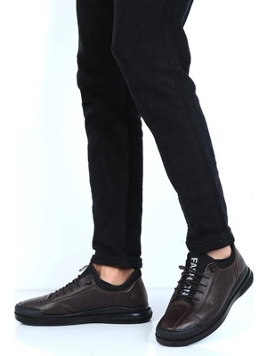 Tardelli 3747 Kahve Kauçuk Deri Erkek Casual Ayakkabı