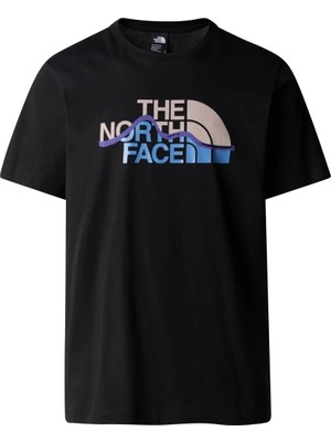 The North Face M Ss Mountaın Lıne Tee Erkek Siyah Tshirt NF0A87NTJK31