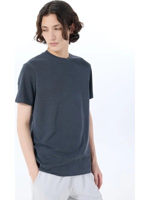 Jeep Bisiklet Yaka Düz Siyah Erkek T-Shirt C4SM-TST4649