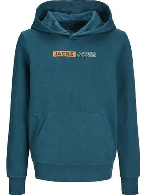 Jack & Jones Baskılı Erkek Çocuk Koyu Yeşil Sweatshırt 12264073