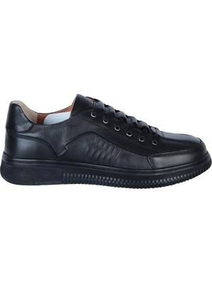 Dropland 8790-1 Siyah Antik %100 Deri Kışlık Erkek Casual Ayakkabı