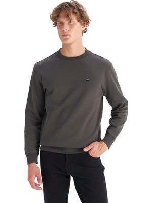 Wrangler Faded Erkek Patch Logo Siyah Erkek Sweatshirt