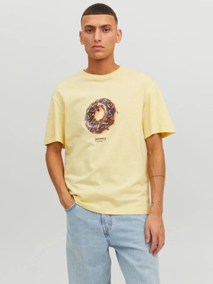 Jack & Jones Jack Jones Dımensıonal Tee Ss Crew Neck Tg Erkek Bej Tshirt 12238166-06