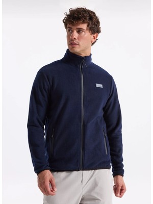 Discovery Expedition D4WM-SWT3994 Lacivert Dik Yaka Basic Düz Erkek Polar Sweatshırt