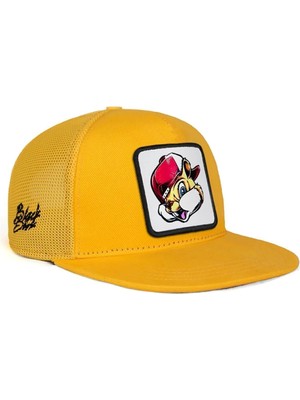 BlackBörk Hip Hop Kids Sincap Logolu Sarı Çocuk Trucker Şapka
