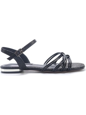 Nine West Mabera 5fx Siyah Kadın Düz Sandalet