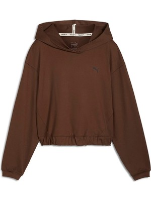 Puma Studio Foundations Kadın Kahverengi Kapüşonlu Sweatshirt