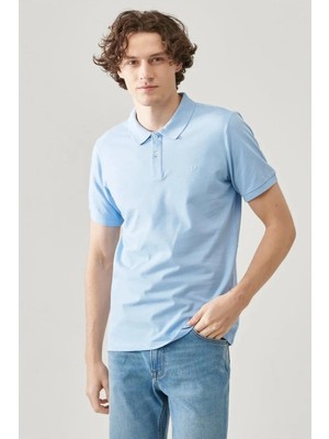 Lee Erkek Mavi Polo Yaka Polo Tişört