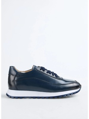 Fabrika Lacivert Erkek Deri Sneaker Leon-Aldous